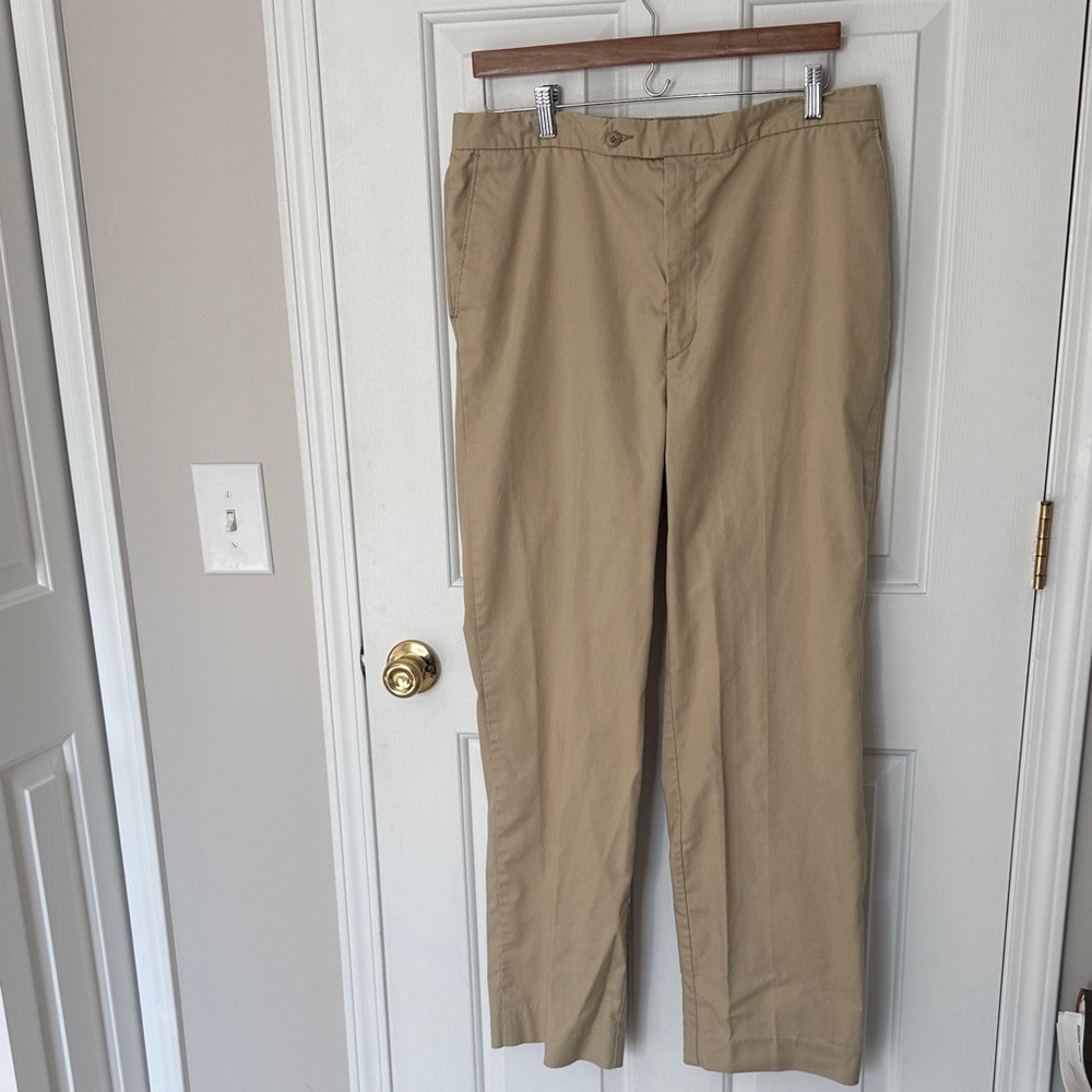 Haggar Men's Tan Chinos 36x34 with Flex Waistband